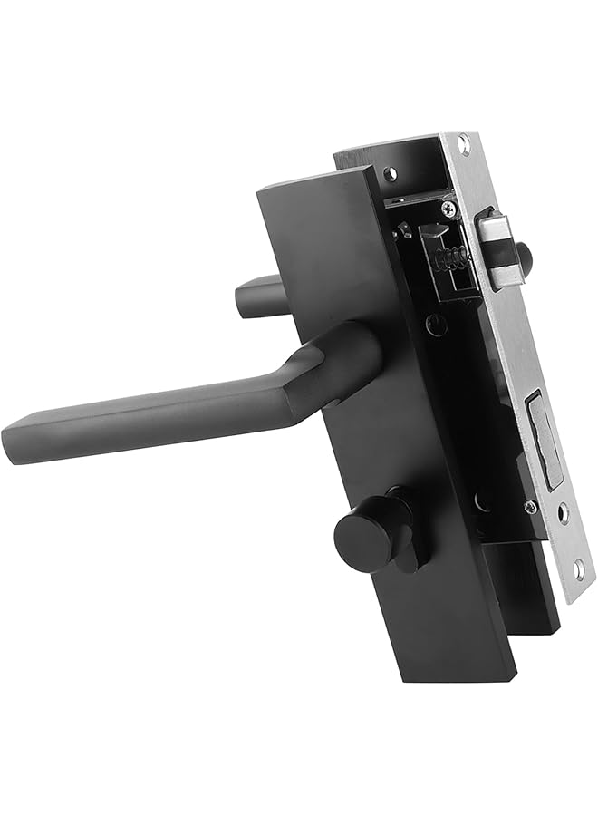 erorex Space Aluminum Home Security Bedroom Handle Lock with Keys, Suitable for 3.5-4.5cm Door Frames, Black  - Image 1