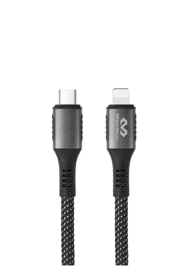 ميكسل كابل MICCELL شحن سريع قماش للأيفون PD بطول 1.2 متر - Image 2