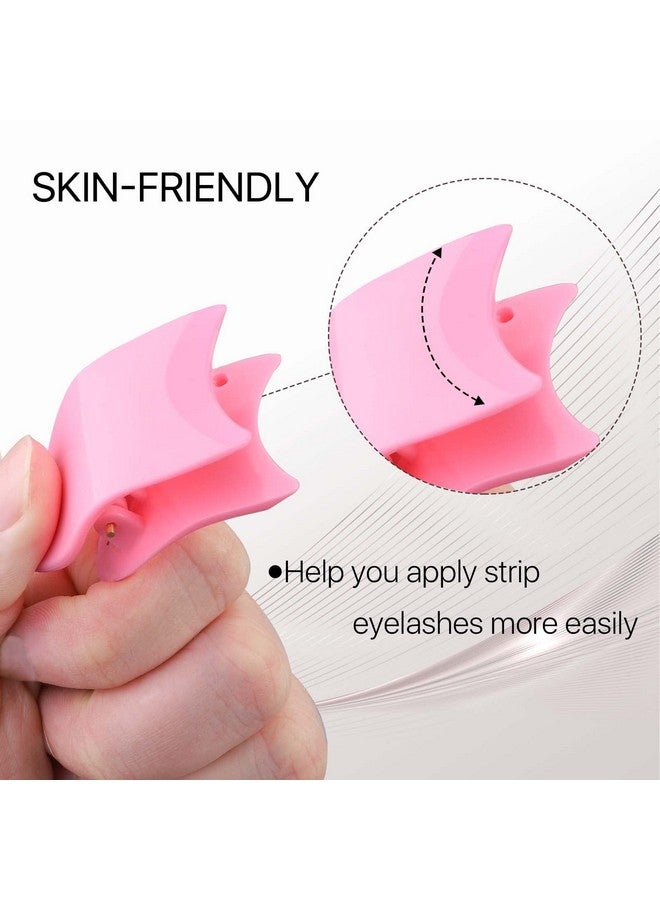 Miuffue Eyelash Applicator Tool 35Mm Width Lash Applicator Clip, 1Pcs Eyelash Tweezers For False Lashes, Pink - Image 4
