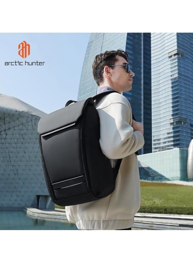 ah arctic hunter Unisex Water resistant Laptop Backpack 15.6 Inch Polyester Travel Shoulder bag Backpack for Men and Women B00559-Black  - Image 3