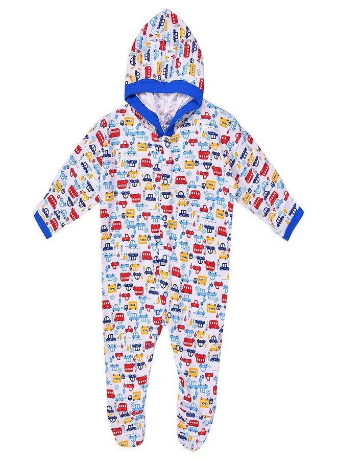 MAGIC TOWN Babyneeds New Born Baby Multi-Color Long Sleeve Cotton Sleep Suit Romper for Boys and Girls Set of 2 - Image 2