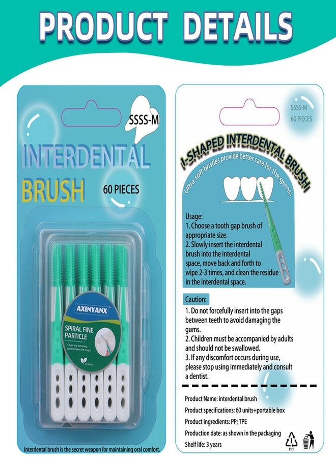 AxiyanX Dental Floss Picks Comfort Soft,Disposable Interdental Brushes for Teeth Cleaning Tools,Easy to Use Dental Picks with Convenient Carry Case (60PCS-Park of 1) - Image 2
