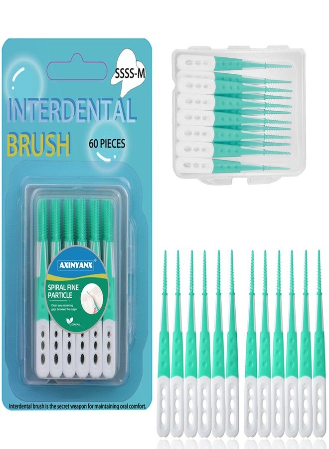 AxiyanX Dental Floss Picks Comfort Soft,Disposable Interdental Brushes for Teeth Cleaning Tools,Easy to Use Dental Picks with Convenient Carry Case (60PCS-Park of 1) - Image 1