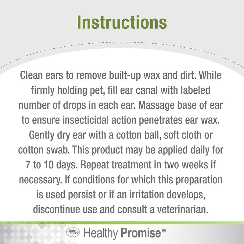 Four Paws Aloe Ear Mite Remedy for Cats - 0.75 oz Treatment - Image 4
