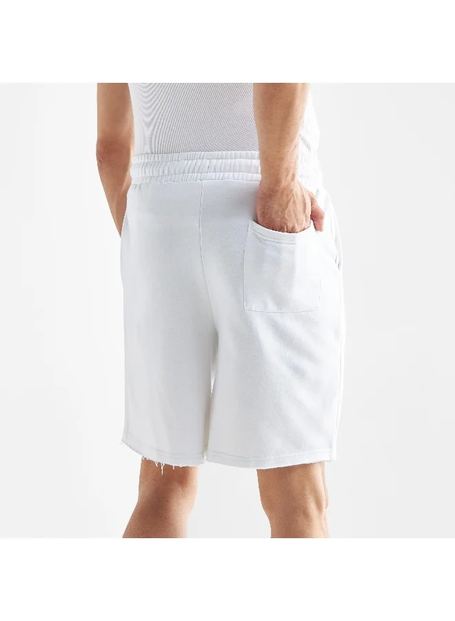 Splash FAV Yale University Logo Print Jogg Shorts with Pockets and Elasticated Waistband