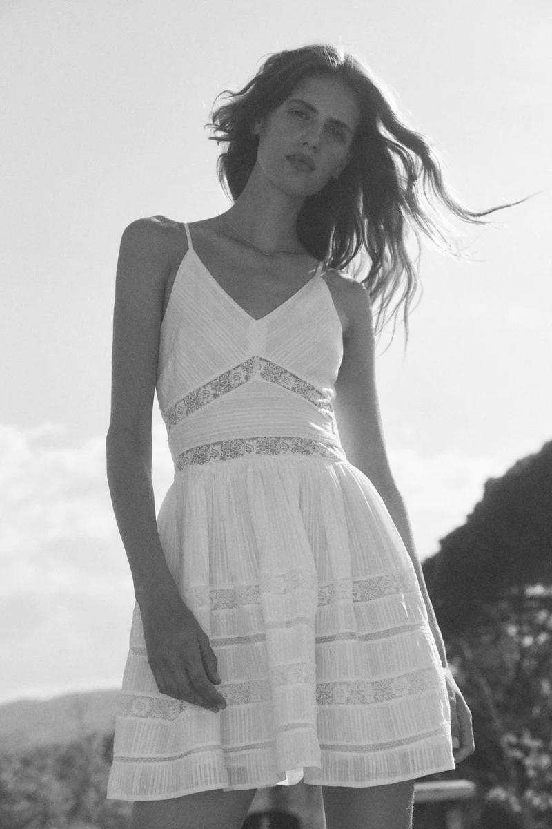 H&M Lace-inset cotton dress