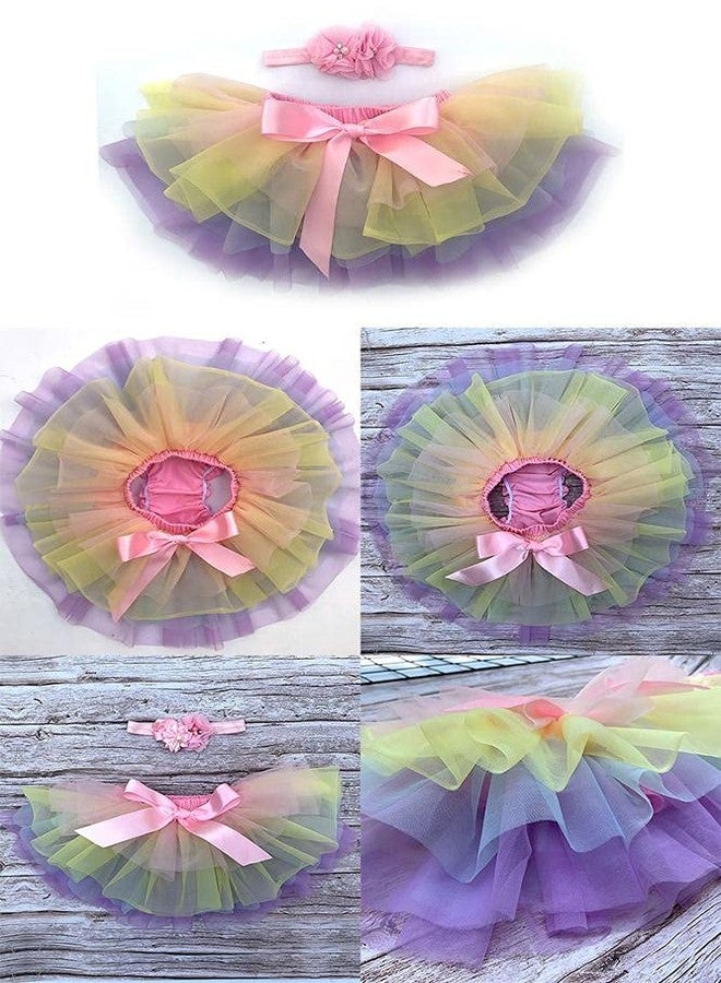 KuJee Multi Color Tulle Tutu Skirt for Baby Girl with Headband (Age: 2-3 Yrs) - Image 3