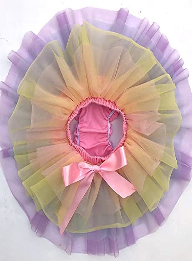 KuJee Multi Color Tulle Tutu Skirt for Baby Girl with Headband (Age: 2-3 Yrs) - Image 2