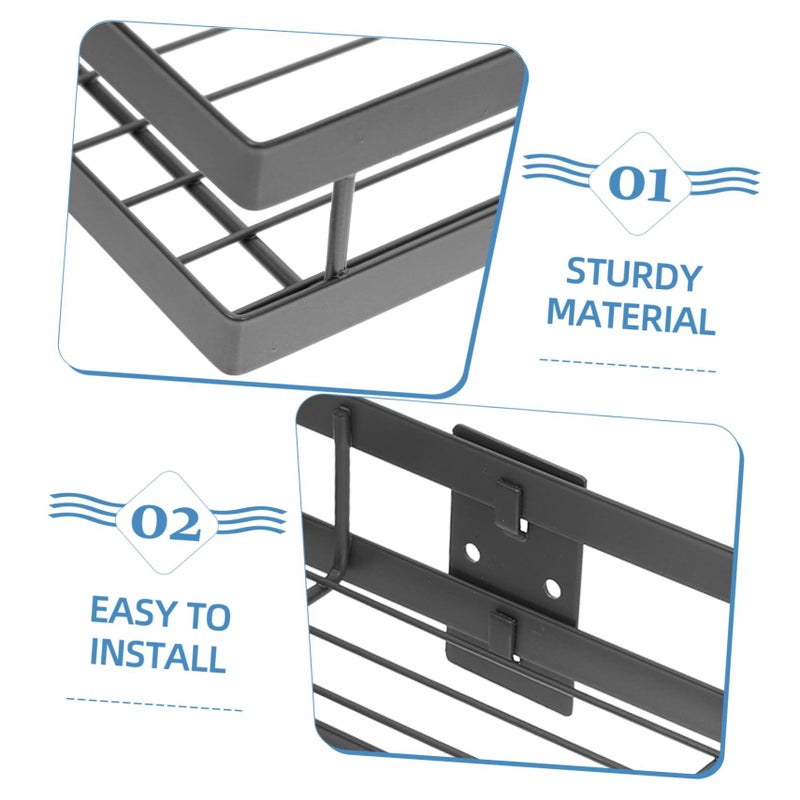 Self Adhesive Iron Sponge Holder Wall Mount Kitchen Bathroom Storage Rack Space Saver - Image 4
