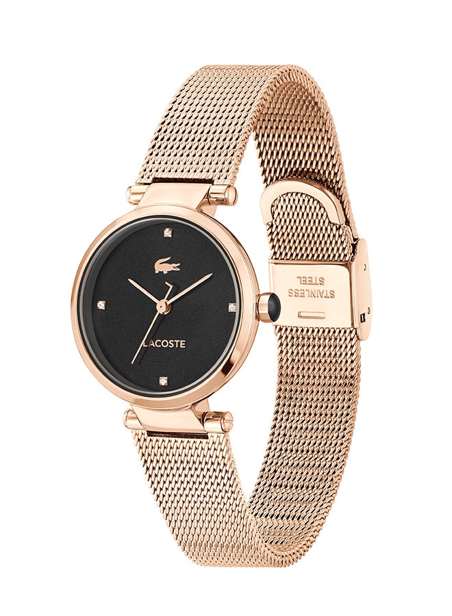 LACOSTE ROUND ANALOG WOMEN'S BLACK CASE WATCH - 2001425 - Image 3