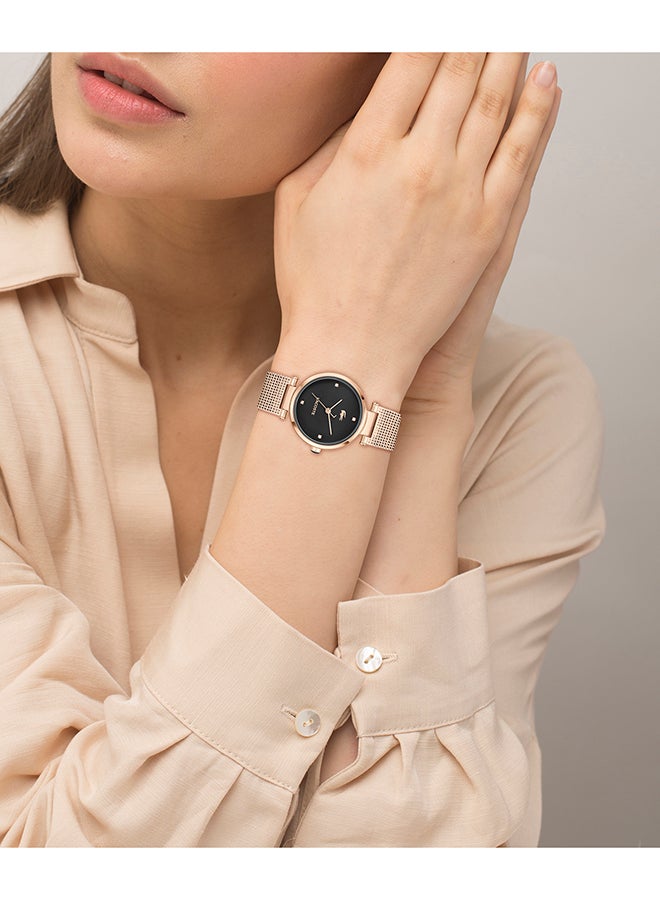 LACOSTE ROUND ANALOG WOMEN'S BLACK CASE WATCH - 2001425 - Image 5