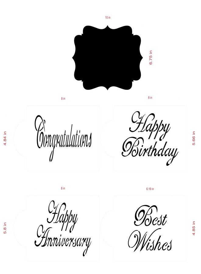 Designer Stencils Large Script Celebration Cake Stencil Set by Designer Stencils - Image 3