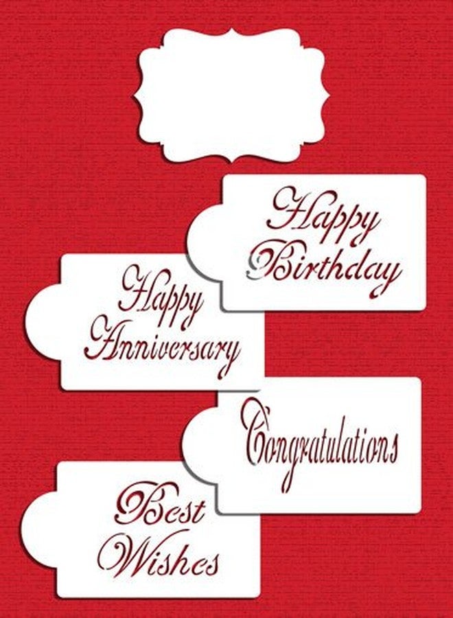 Designer Stencils Large Script Celebration Cake Stencil Set by Designer Stencils - Image 2