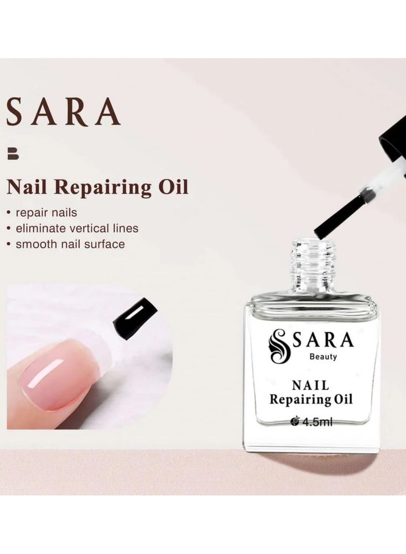 SARA BEAUTY & CARE Nail Strengthening and Lengthening Oil Set with Biotin 2*4.5 ml - Image 4