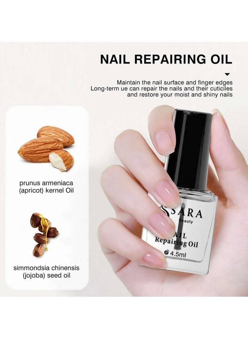 SARA BEAUTY & CARE Nail Strengthening and Lengthening Oil Set with Biotin 2*4.5 ml - Image 5