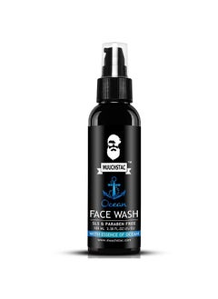 MUUCHSTAC Ocean Face Wash For Men Fights Acne & Pimple Skin Whitening & Brightening All Skin Types No Sls Silicone And Paraben 100 Ml  - Image 2