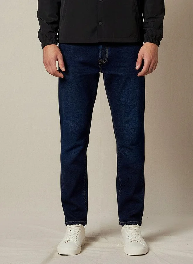 سبلاش فيڤ جينز رجالي بقصة ضيقة وخصر مرن وجيوب