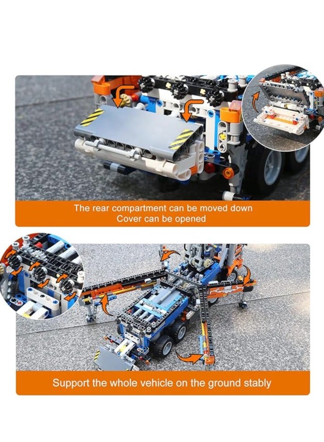 mould king 19014 Educational Pneumatic Concrete Pump Truck, Heavy Duty Tow Truck Building Block Toy, Crane Toy for Boys & Girls  - Image 4