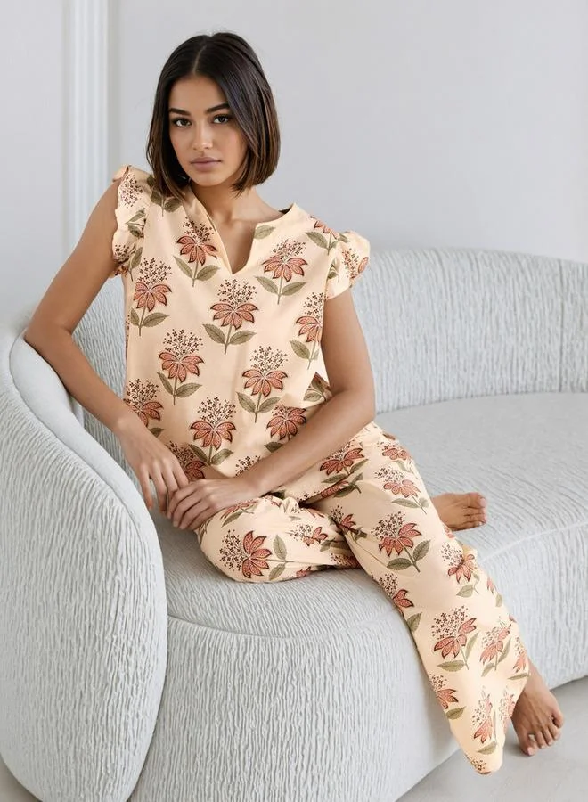 سبلاش فيڤ طقم بيجامة مطبوع