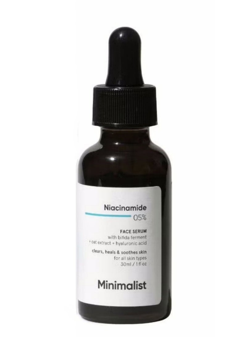MINIMALIST Niacinamide 5% Face Serumface serum with bifida ferment+oat extract+hyaluronic acid clears heals soothes skin for all skin types for Clear Glowing Skin | Helps Reduce Dullness & Sun Damage | Repairs Skin Barrier - Image 2