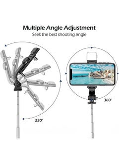 Super ZYouth Selfie Stick with Wireless Bluetooth Remote, Portable Selfie Stick Tripod with Light, Compatible with iPhone 14/13 Pro/12/11 Pro/Max/XS/XR/X/8/7 and Android Smartphones  - Image 2