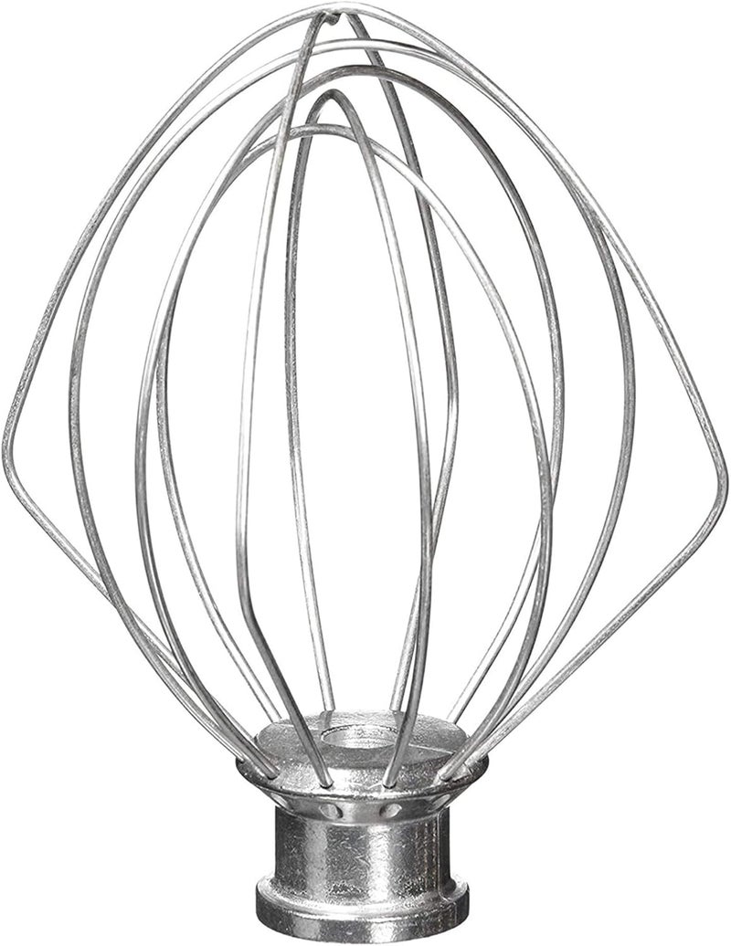 TIZZE مرفق مضرب 6 أسلاك يناسب خلاط KitchenAid ذو الرأس المائل، بديل لـ K45WW، فولاذ مقاوم للصدأ، مضرب بيض وكريمة ثقيلة، مضرب كعكات ومايونيز - Image 1