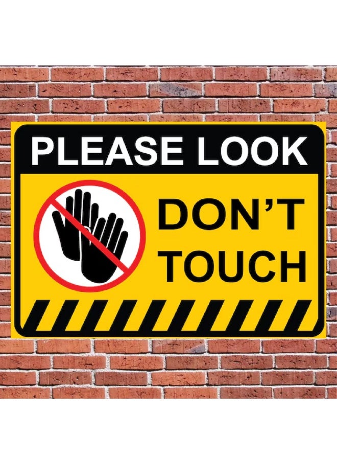 Do Not Touch Sticker with Glossy Lamination – Safety Warning Sign - Image 2