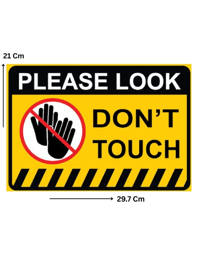 Do Not Touch Sticker with Glossy Lamination – Safety Warning Sign - Image 1