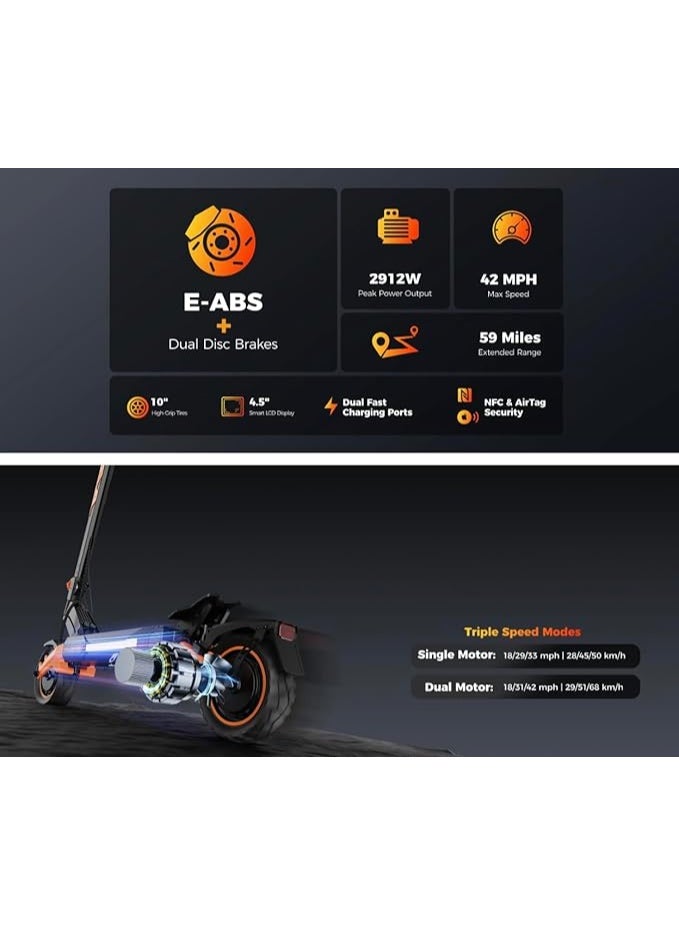 Kugoo F3 Pro Max Recommended for Adults | 52V 23.4AH Battery | Maximum Riding Distance is 70km | Maximum Speed is 68km/h - Image 3