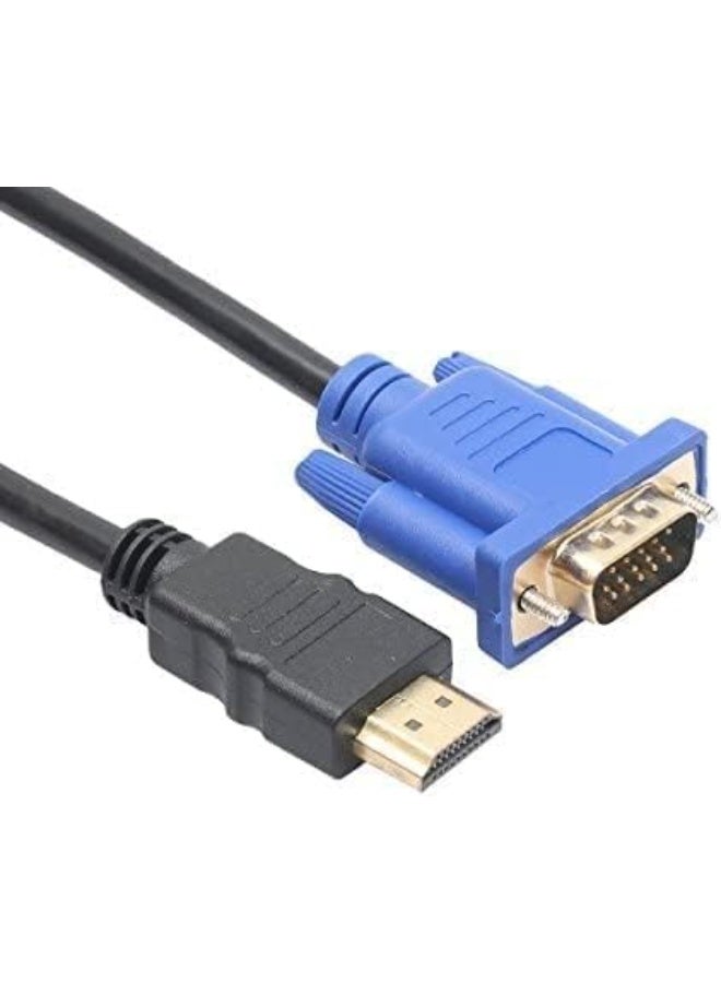 كابل HDMI إلى VGA بطول 1.5 متر، 1080P، محول فيديو ذكر HDMI إلى ذكر VGA للكمبيوتر والشاشات وأجهزة العرض - Image 2