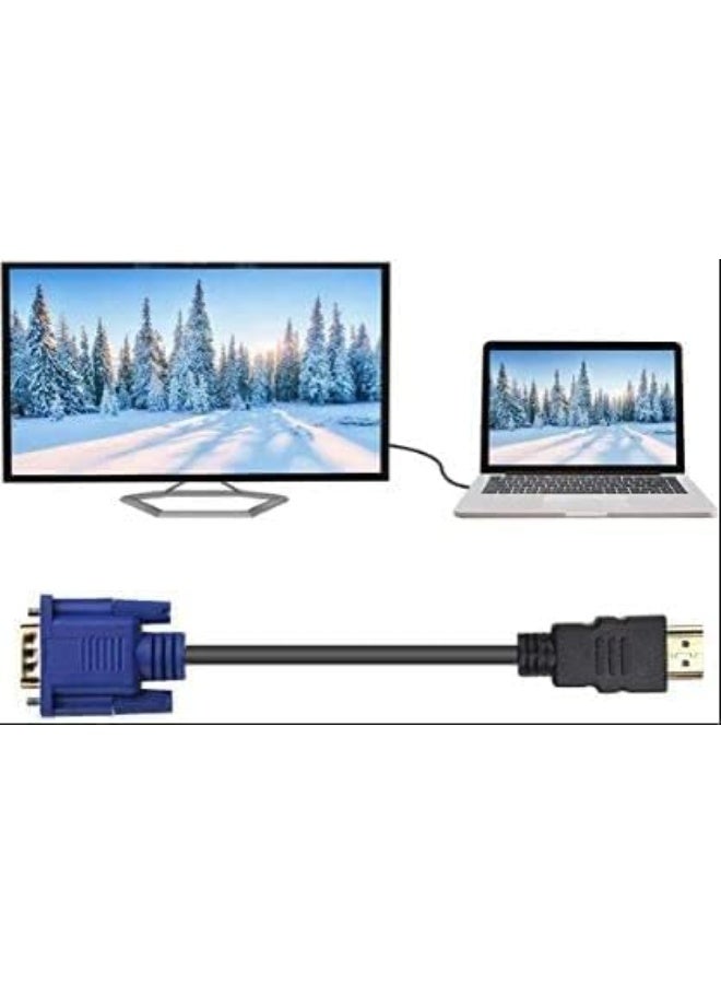 كابل HDMI إلى VGA بطول 1.5 متر، 1080P، محول فيديو ذكر HDMI إلى ذكر VGA للكمبيوتر والشاشات وأجهزة العرض - Image 3