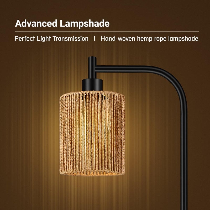 BoostArea Industrial Floor Lamp, Standing Lamp with Lampshade, 6W LED Bulb Included, Modern Floor Lamp with Foot Switch, Bright LED Lamp for Living Room and Bedroom, Office - Image 3
