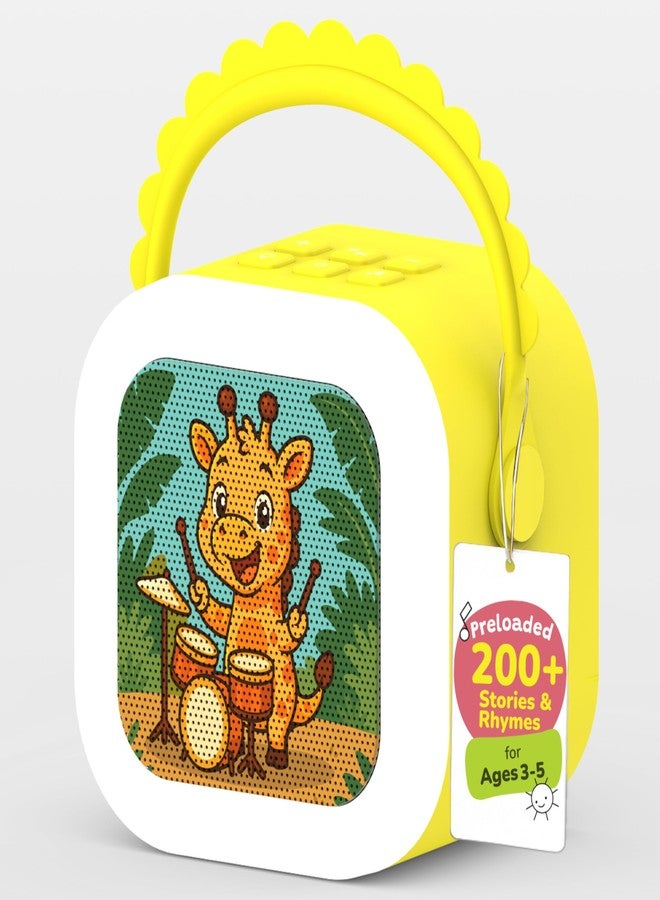 WonderBuddy StoryBox Mini, 200+ Stories & Rhymes Preloaded, Educational Toy, RGB Lights, Kids Bluetooth Speaker, Musical Toys, Birthday Gift & Toys for 2+ Year Old Boy & Girl - Giraffe Without Mic - Image 1