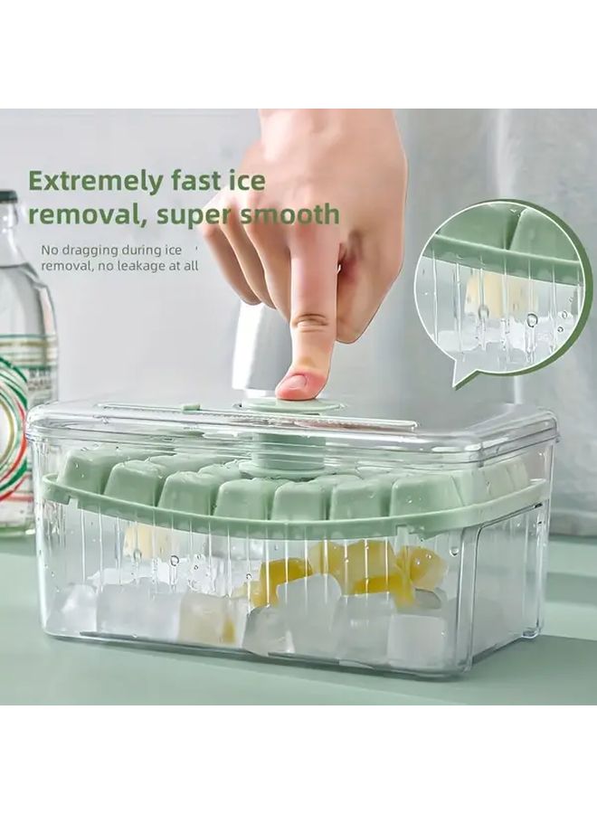 Green 28 Compartment Quick Freeze Tray Durable PET Plastic for Beer and Fruit Infusions - Image 1