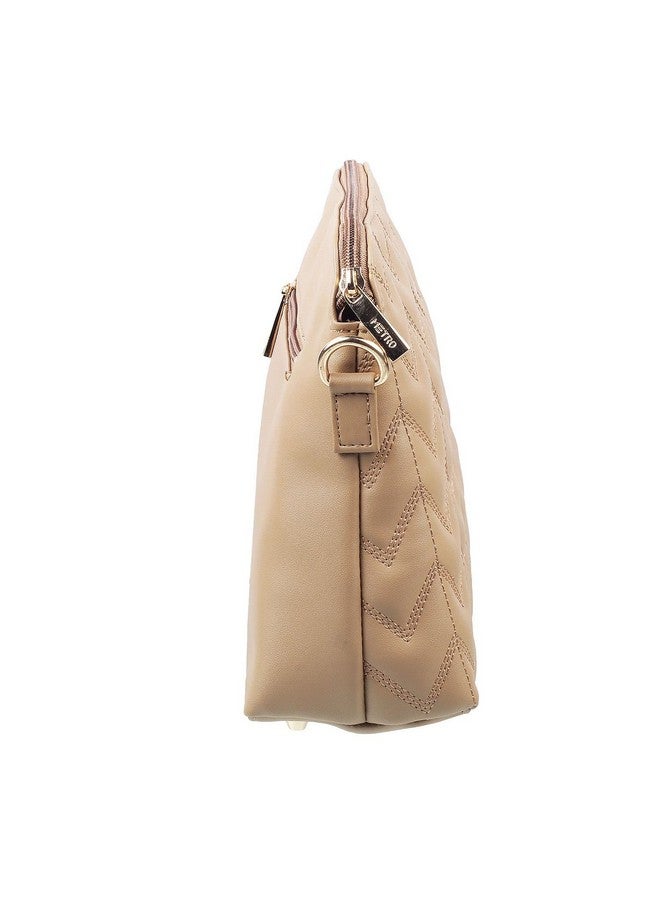 Metro Womens Synthetic Beige Zip Top Sling (One Size) - Image 4