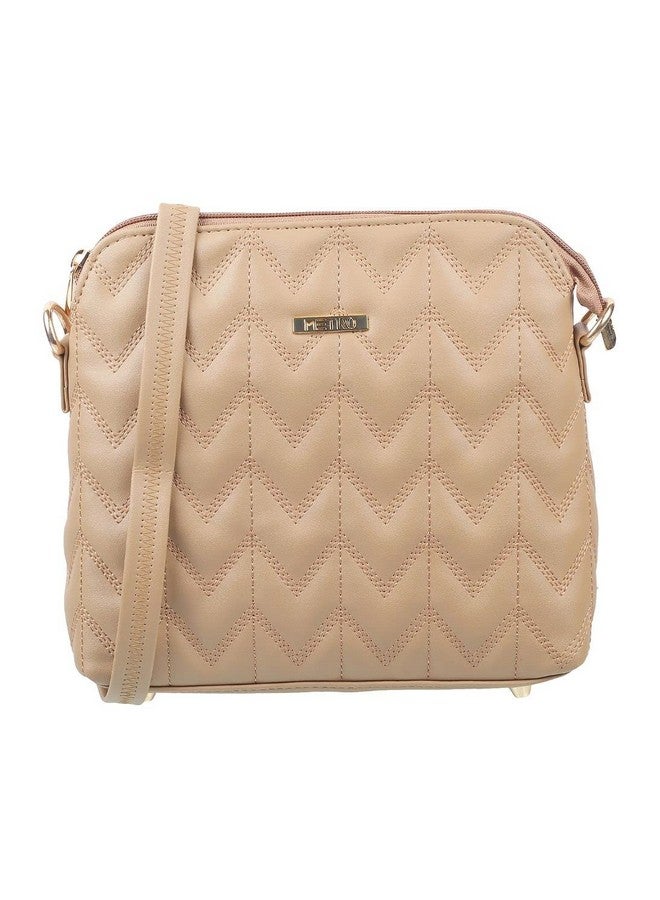 Metro Womens Synthetic Beige Zip Top Sling (One Size) - Image 1