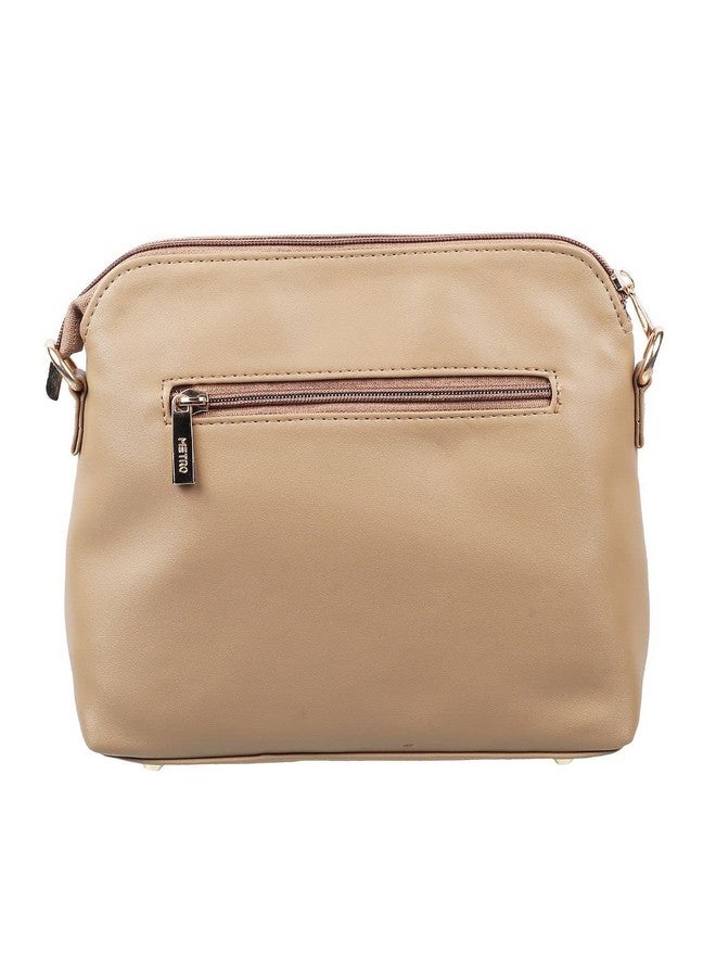 Metro Womens Synthetic Beige Zip Top Sling (One Size) - Image 3