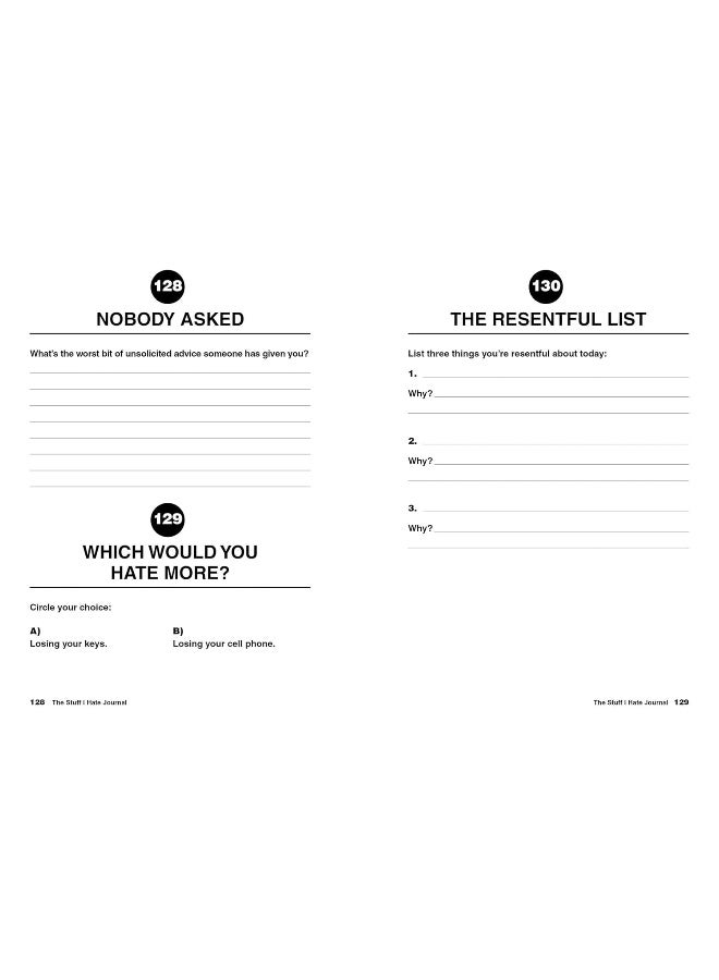 The Stuff I Hate Journal: Trends I Hate. Foods I Loathe. People Who Annoy Me. And Everything Else That's the Absolute Worst. - Image 4