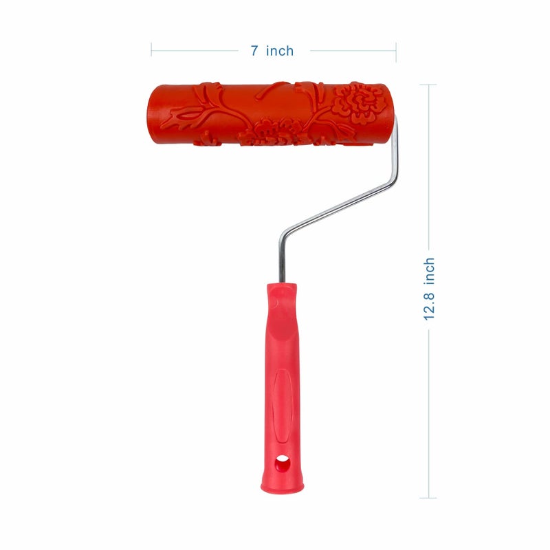 Nichiyo 7'' Texture Roller DIY Decorative Art Pattern Paint Roller Rubber Roller for Walls, Furnitures and Floors Decoration(EG110T) - Image 2