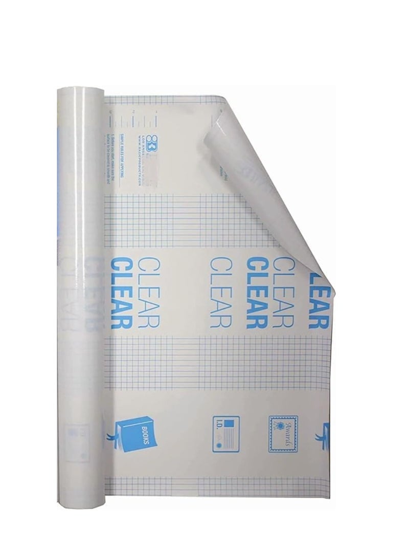 Generic Self Adhesive Cover Pack of Rolls 45CM X 10 yards kids Cover Book Covers Adhesive Transparent Clear Books Covering Film Schools Notebook Covering Paper  - Image 1