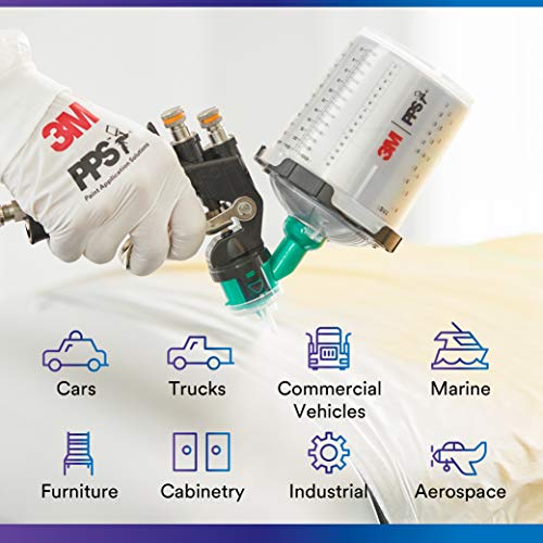 3M PPS 2.0 Paint Spray Gun System Refill Kit with Lids and Liners, 26173, Standard, 22 Ounces, 200-Micron Filter, Use for Cars, Furniture, Home and more,12 Disposable Lids and Liners,16 Sealing Plugs, Clear - Image 5