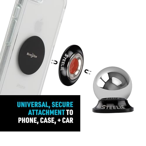 Nite Ize Steelie Orbiter Dash Kit - Magnetic Dashboard Phone Mount - Easy-to-Use & Durable Cell Phone Car Holder - Image 4