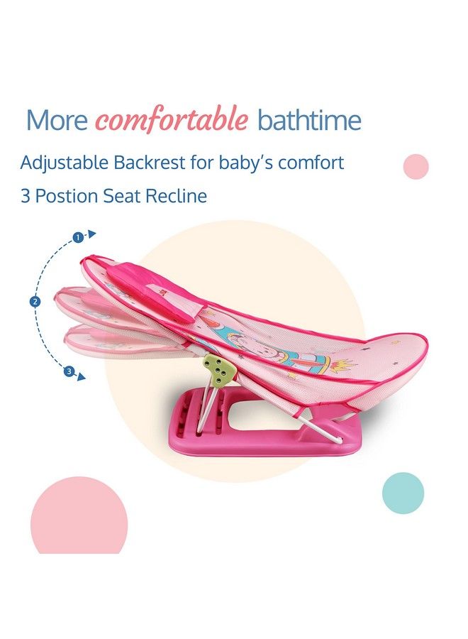 Luvlap كرسي استحمام للأطفال حديثي الولادة من Happy Astronaut بعمر 012 شهرًا، كرسي استحمام للأطفال بـ 3 أوضاع قابل للتعديل وقابل للغسل ومقعد كبير من الشبكة الناعمة (متعدد الألوان) - Image 4