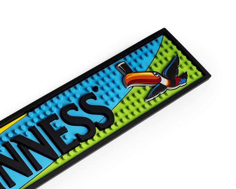 Guinness Toucan Colorful PVC Bar Mat | Guinness Official Merchandise No Spillage Bar Mat - Image 2