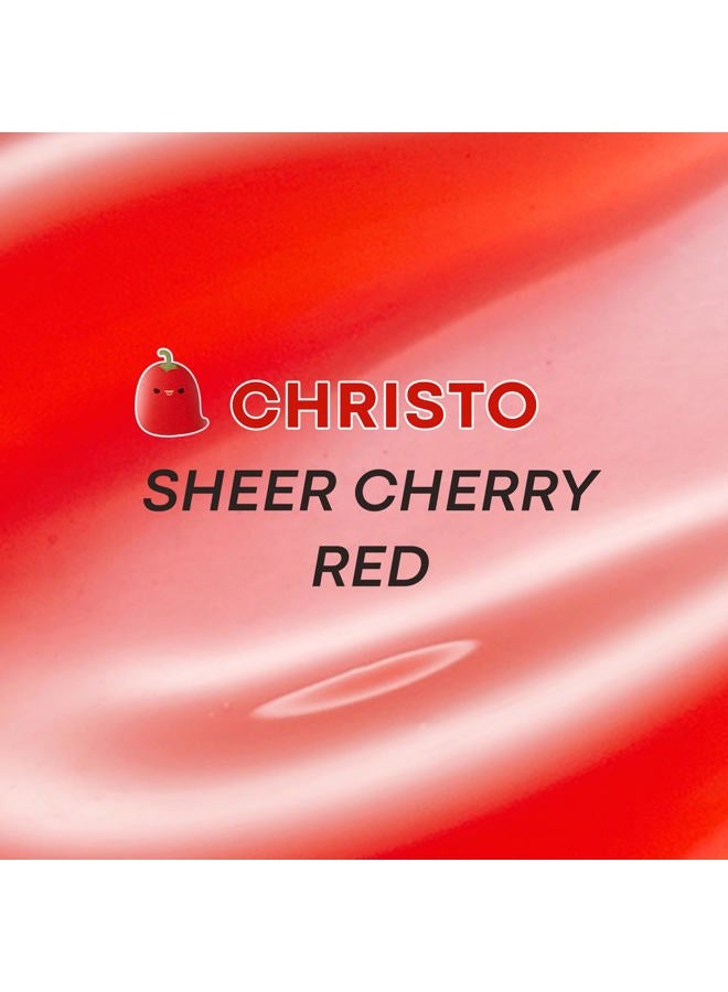 TONYMOLY x Squishmallows Christo Keychain Lip Gloss – Sheer Cherry Red Tint, Hydrating with Cherry Extract & Rosehip Oil, High Shine, 11ml - Image 2