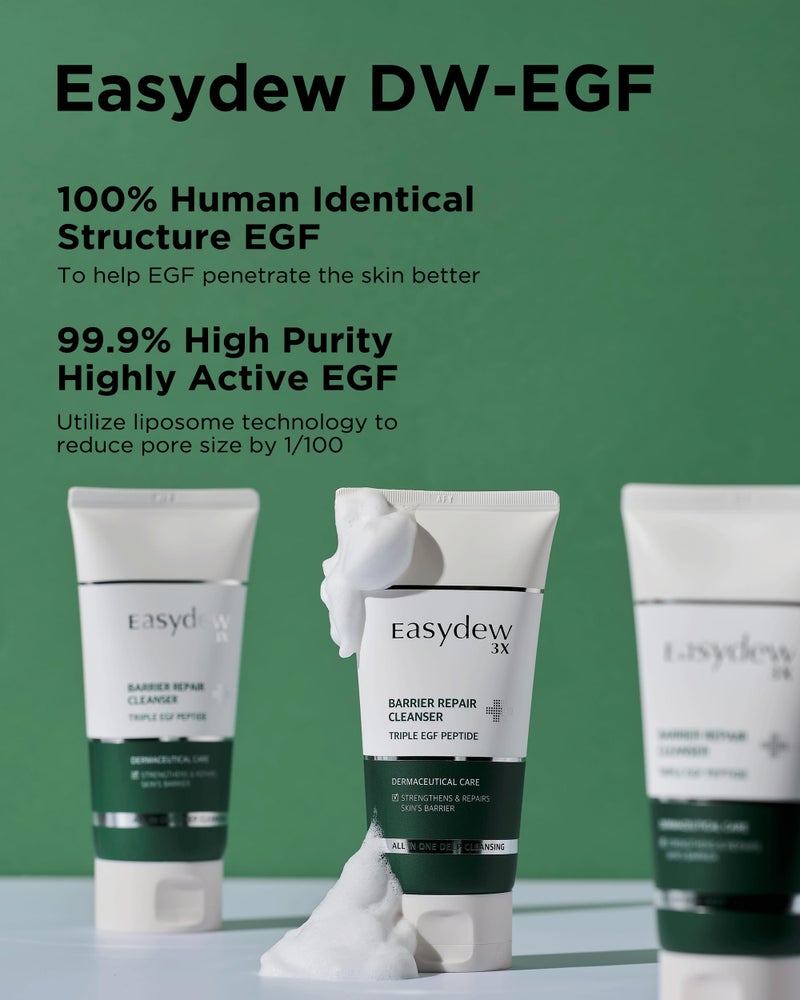 EASYDEW Barrier Repair Cleanser - Deep Pore Cleansing and Skin Barrier Enhancement Face Bubble Wash with Salicylic Acid, Hyaluronic Acid, Collagen, Niacinamide, Panthenol, DW-EGF Peptide 5.07 fl.oz. - Image 5