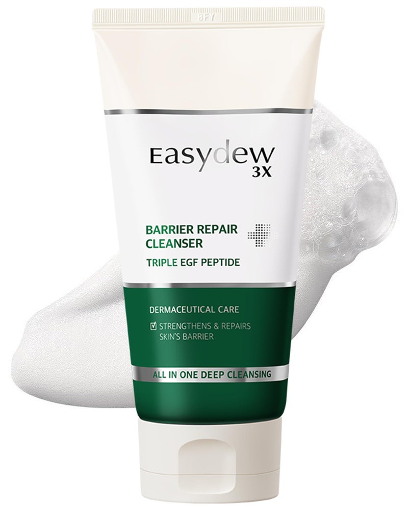 EASYDEW Barrier Repair Cleanser - Deep Pore Cleansing and Skin Barrier Enhancement Face Bubble Wash with Salicylic Acid, Hyaluronic Acid, Collagen, Niacinamide, Panthenol, DW-EGF Peptide 5.07 fl.oz. - Image 1