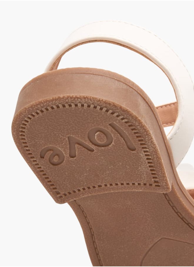 Flora Bella By Shoexpress Girls Floral Accent Strap Sandals With Hook And Loop Closure  - Image 5