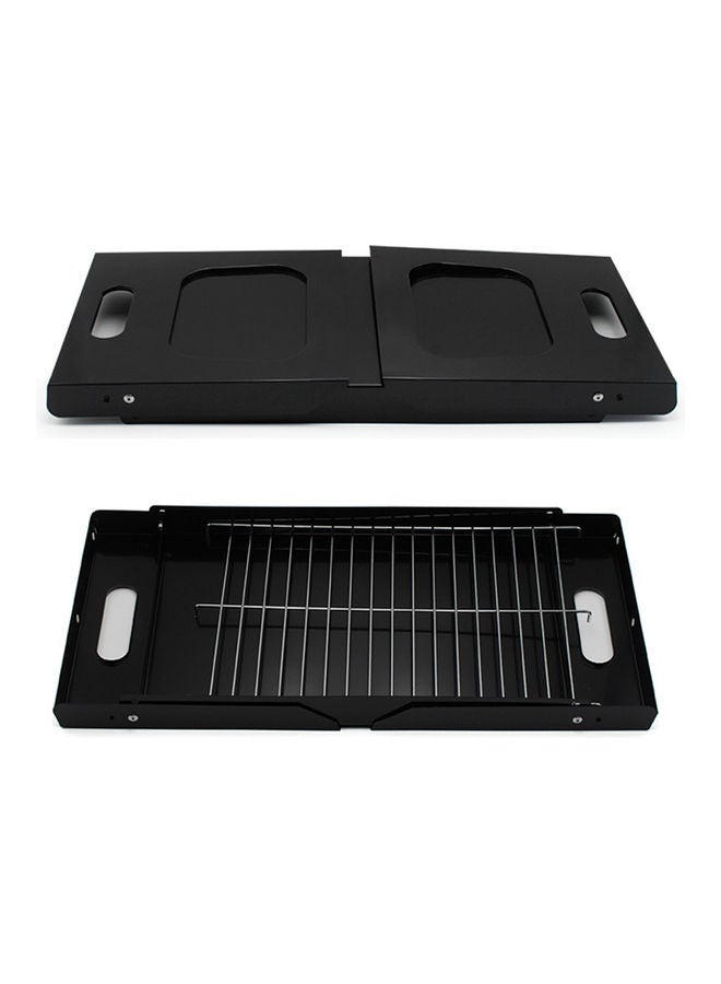 إسكدنيا شواية صغيرة محمولة مزودة بشبكة للشواء لون أسود - Image 2