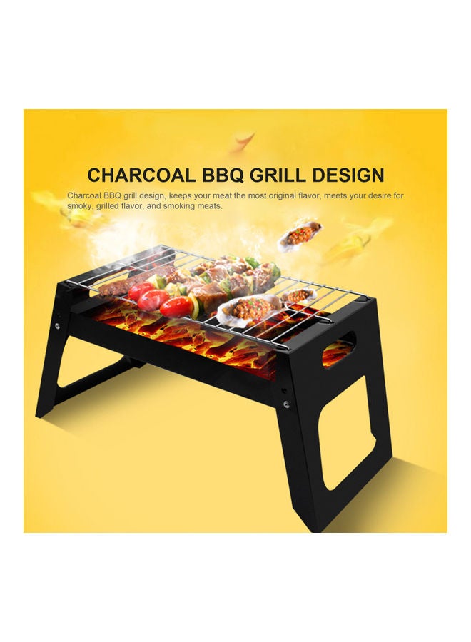 إسكدنيا شواية صغيرة محمولة مزودة بشبكة للشواء لون أسود - Image 4